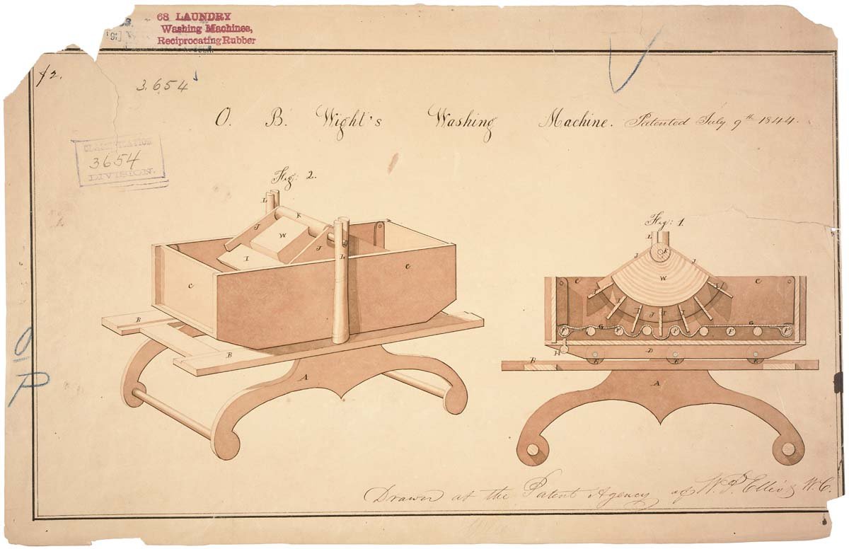 Patent for a Washing Machine A4 Photo Print