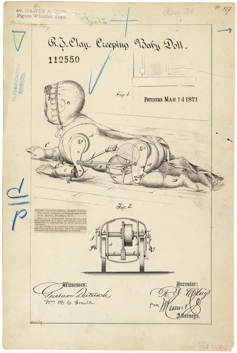 Patent of Creeping Baby Doll A4 Photo Print