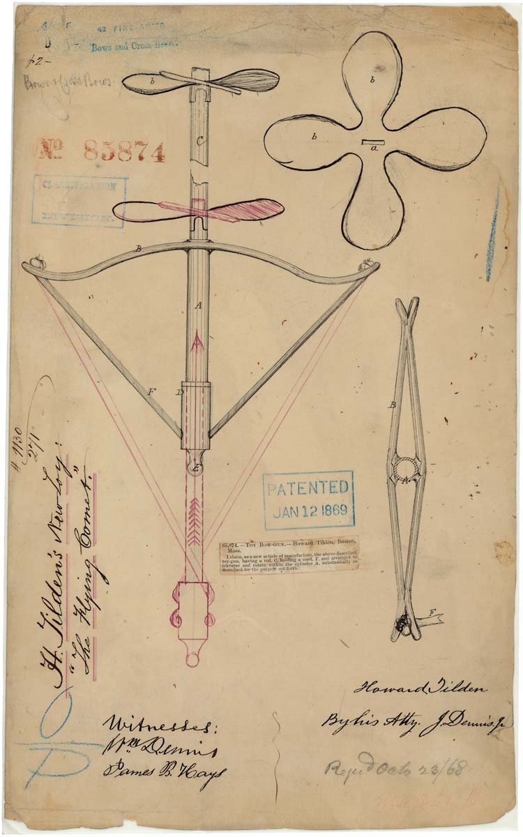 Patent of Flying Comet Toy A4 Photo Print
