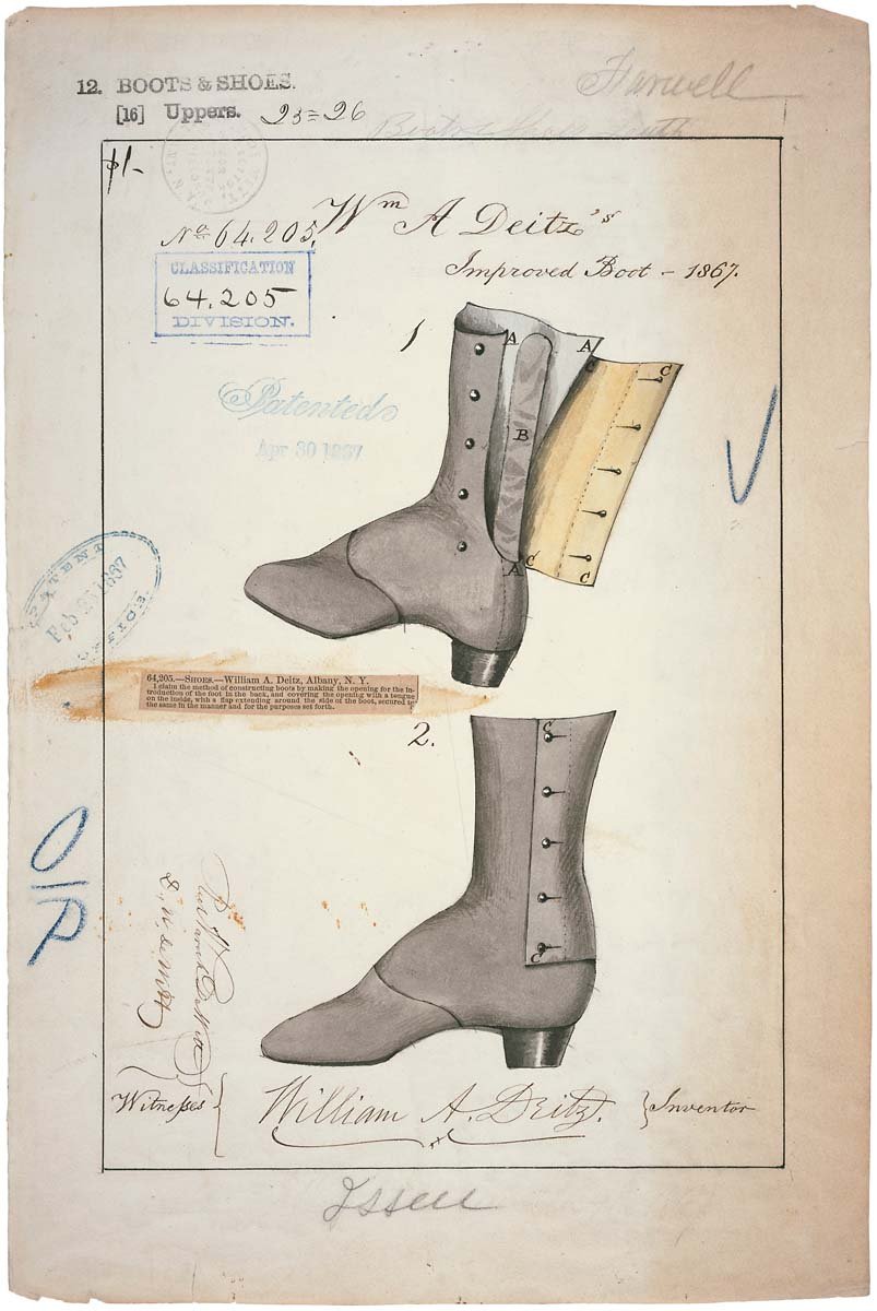Patent of Improved Boot A4 Photo Print