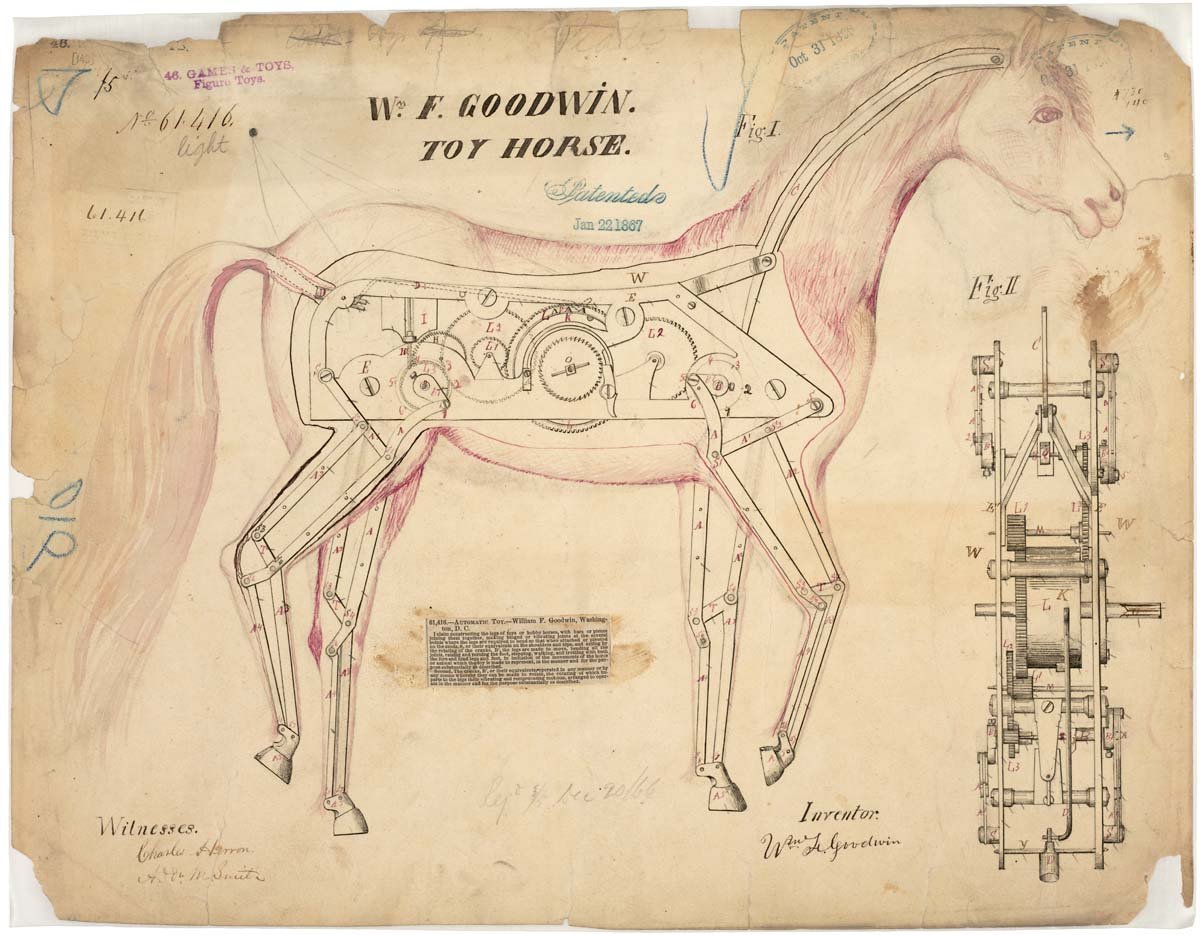 Patent of Toy Horse A4 Photo Print