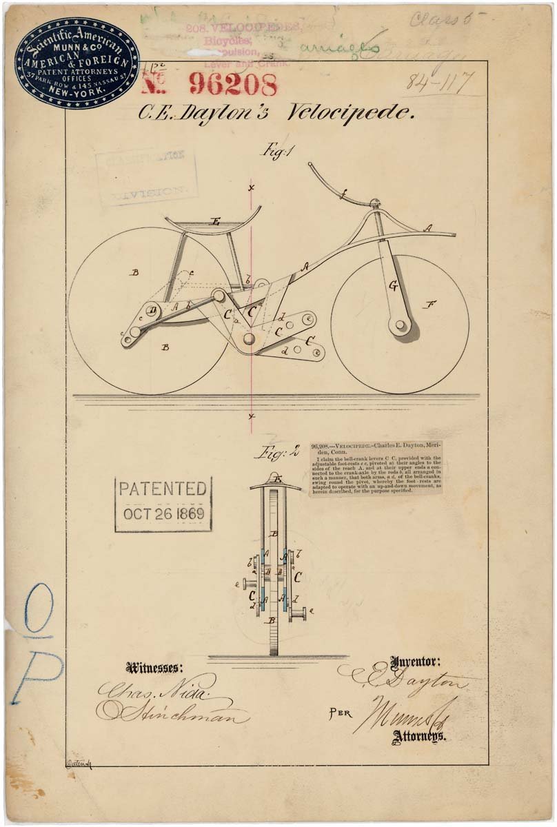 Patent of Velocipede A4 Photo Print