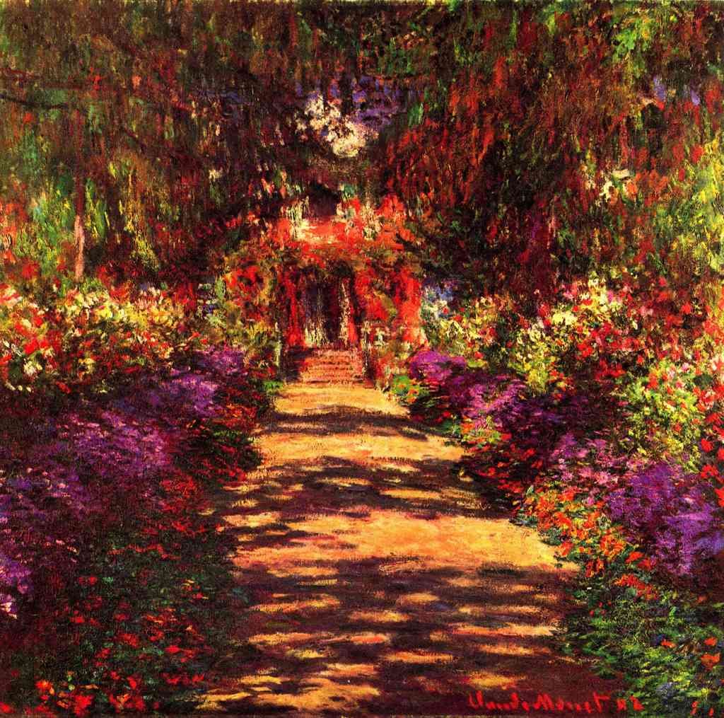 Path In Monets Garden In Giverny Monet A4 Photo Print