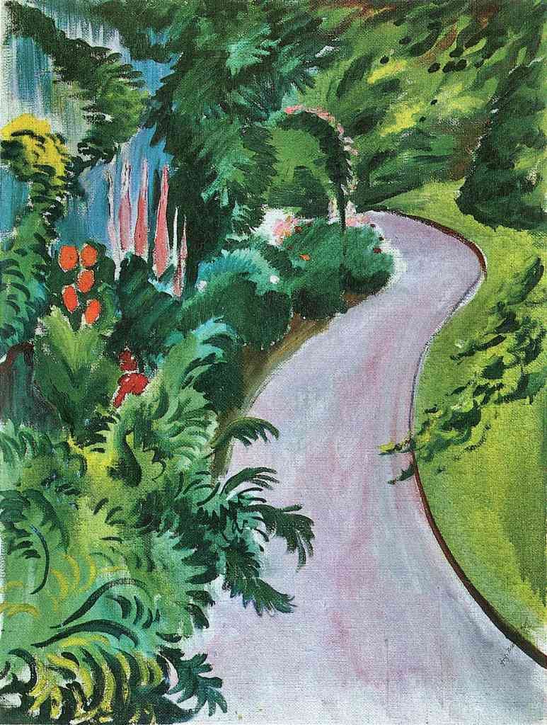 Path In The Garden August Macke Expressionism A4 Photo Print