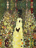 Path with Chickens Klimt use A4 Photo Print