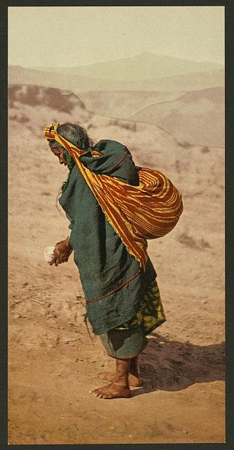 Patient toil Moki pueblos Arizona Vintage A4 Photo Print