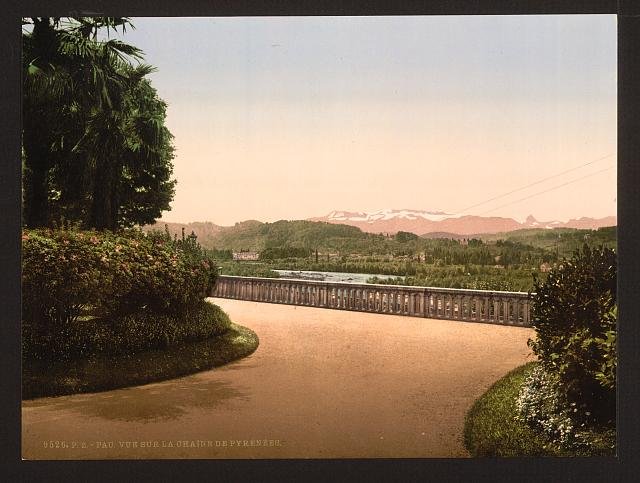 Pau and the Pyrenees Vintage A4 Photo Print