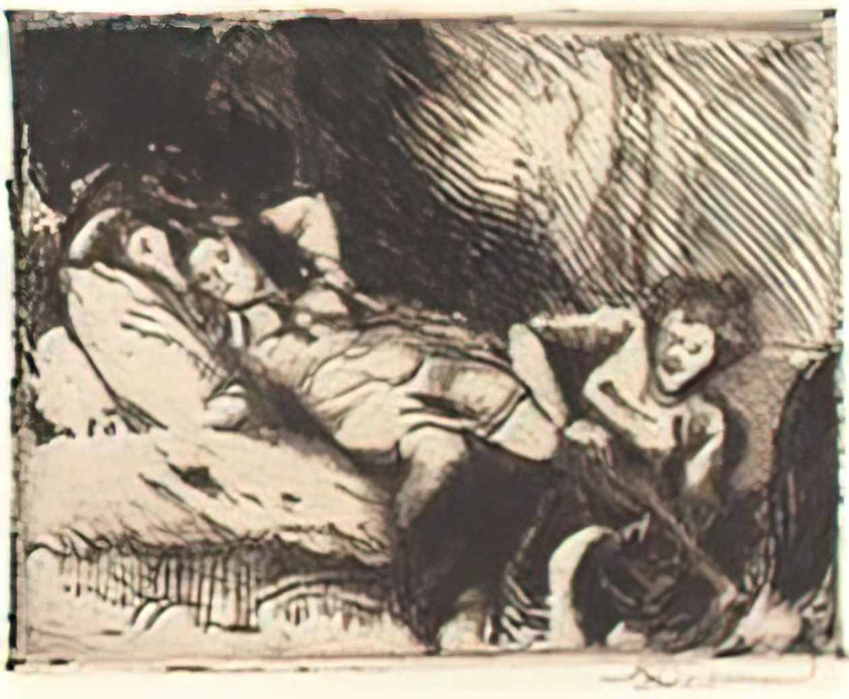 Paul Albert Besnard albert besnard going to bed le coucher 1913 nga 7 Art A4 Photo Print