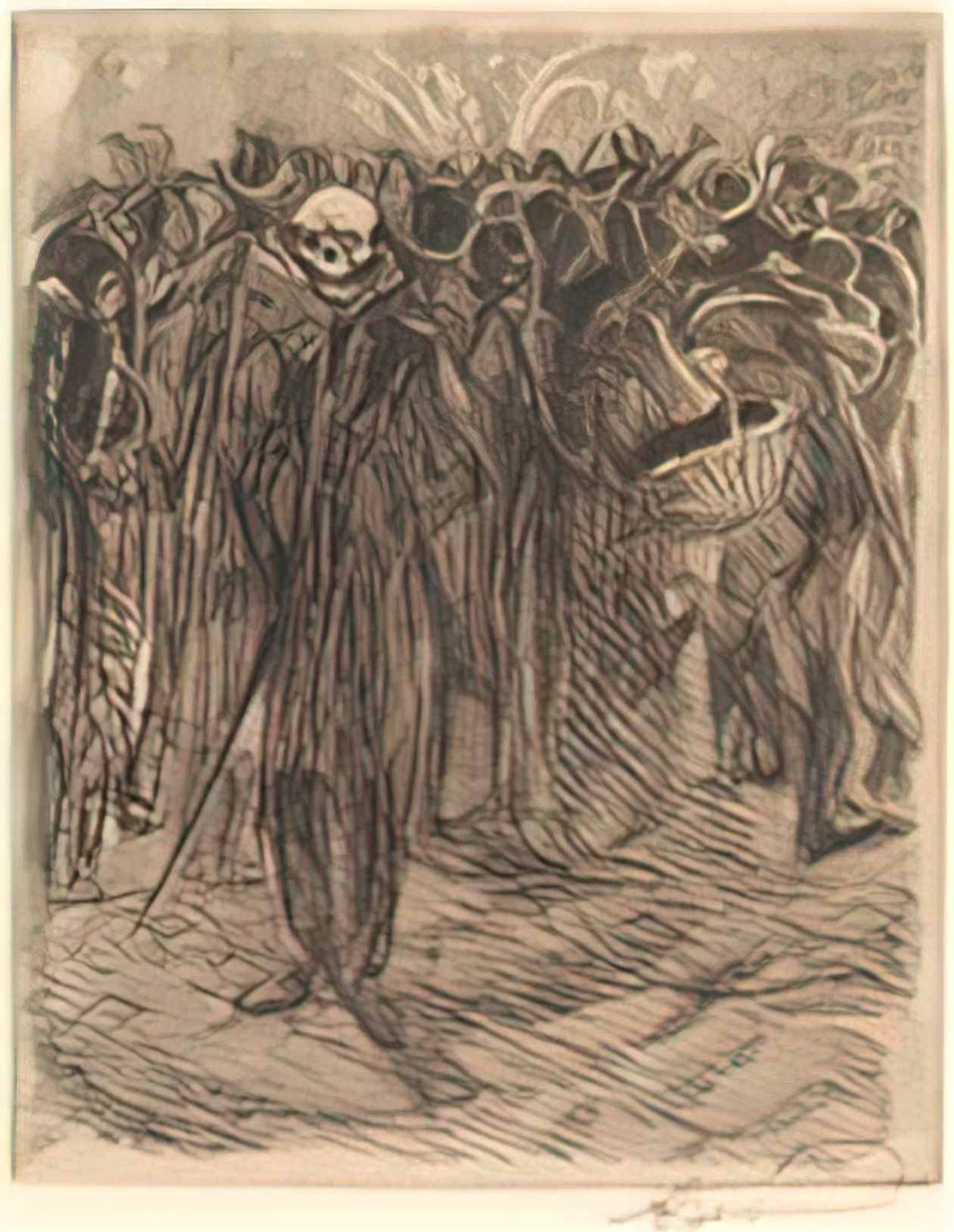 Paul Albert Besnard albert besnard in the crowd dans la foule 1900 ng Art A4 Photo Print