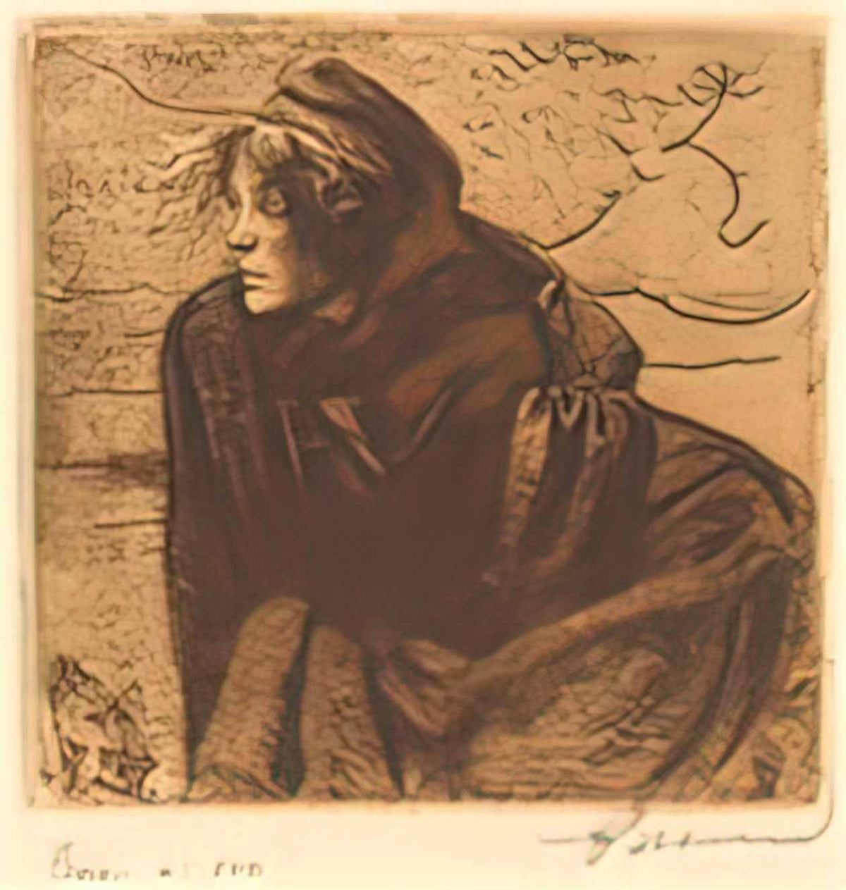 Paul Albert Besnard albert besnard melancholy m lancolie 1888 nga 838 Art A4 Photo Print