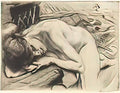 Paul Albert Besnard albert besnard model asleep on the floor le mod l Art A4 Photo Print