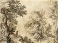 Paul Bril a forest pool 1600 Art A4 Photo Print