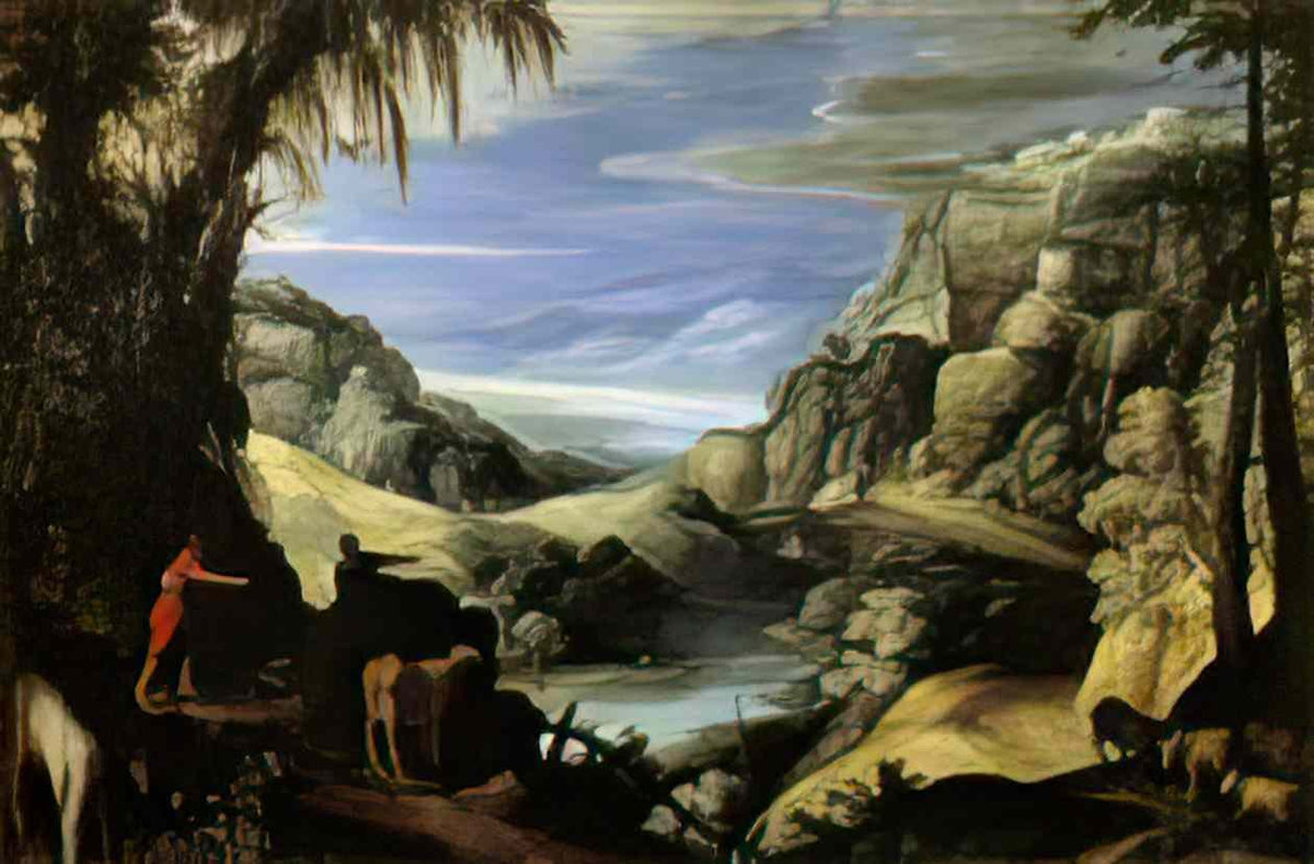 Paul Bril landscape with mercury and argus 1606 Art A4 Photo Print