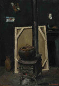Paul Cezanne The Stove in the Studio A4 Photo Print