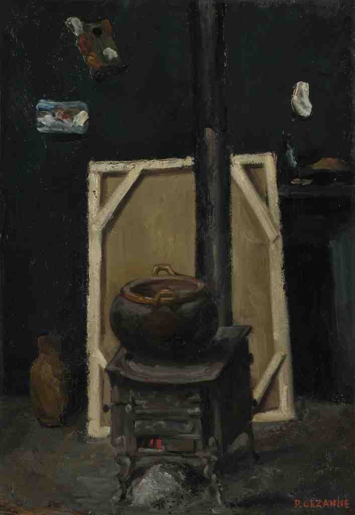 Paul Cezanne The Stove in the Studio A4 Photo Print