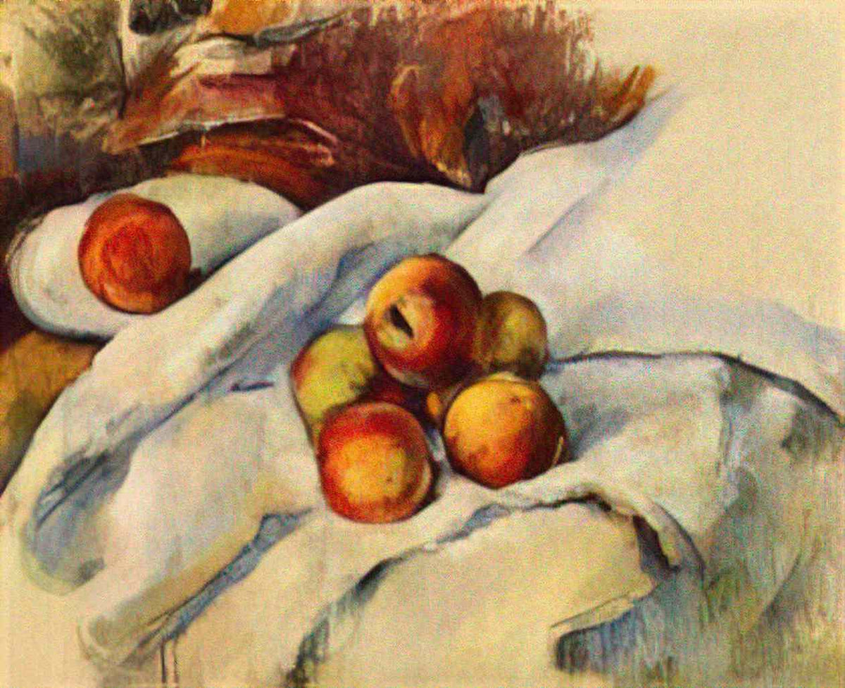 Paul Cezanne apples on a sheet Art A4 Photo Print