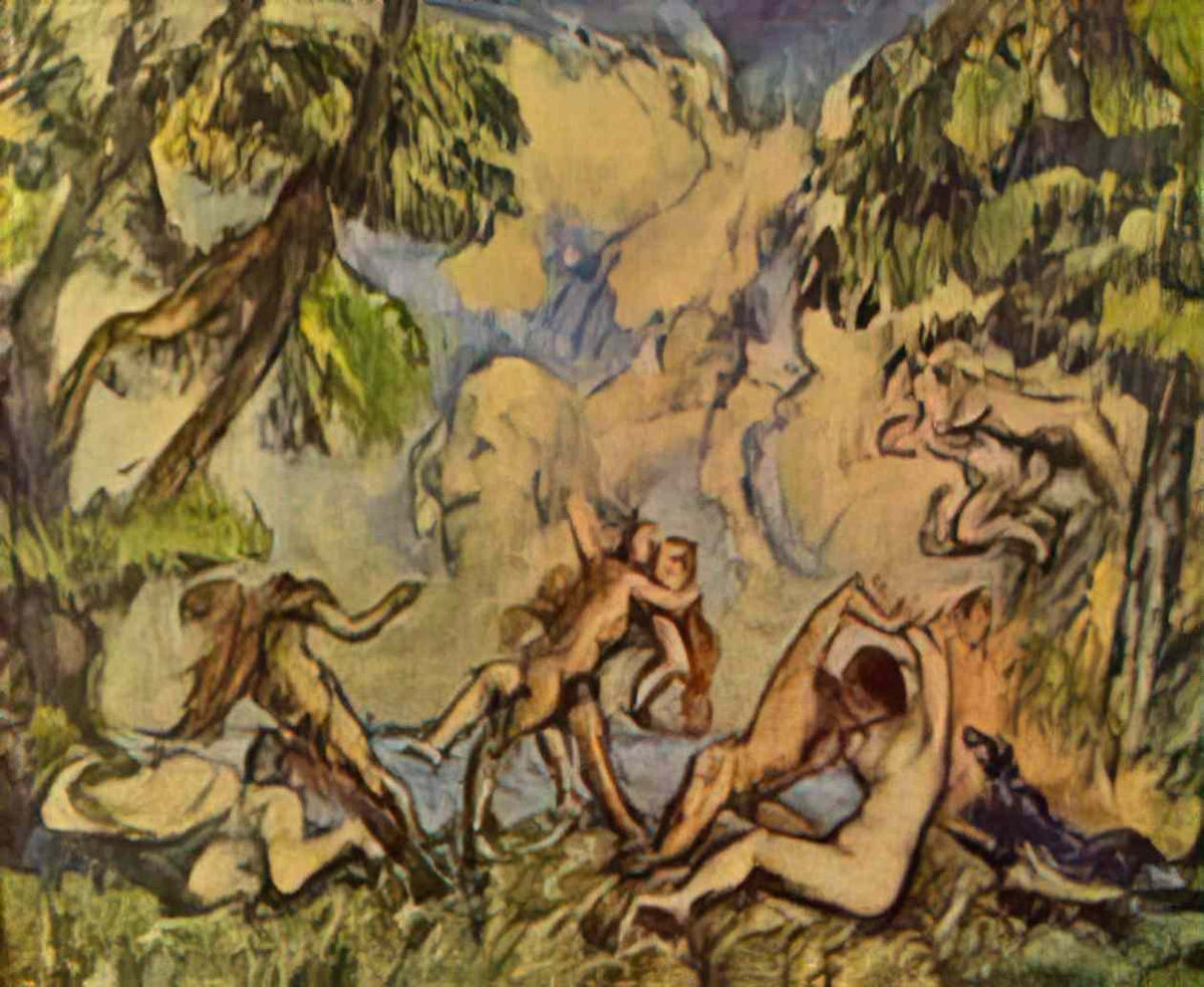Paul Cezanne bacchanalia the battle of love 1880 Art A4 Photo Print