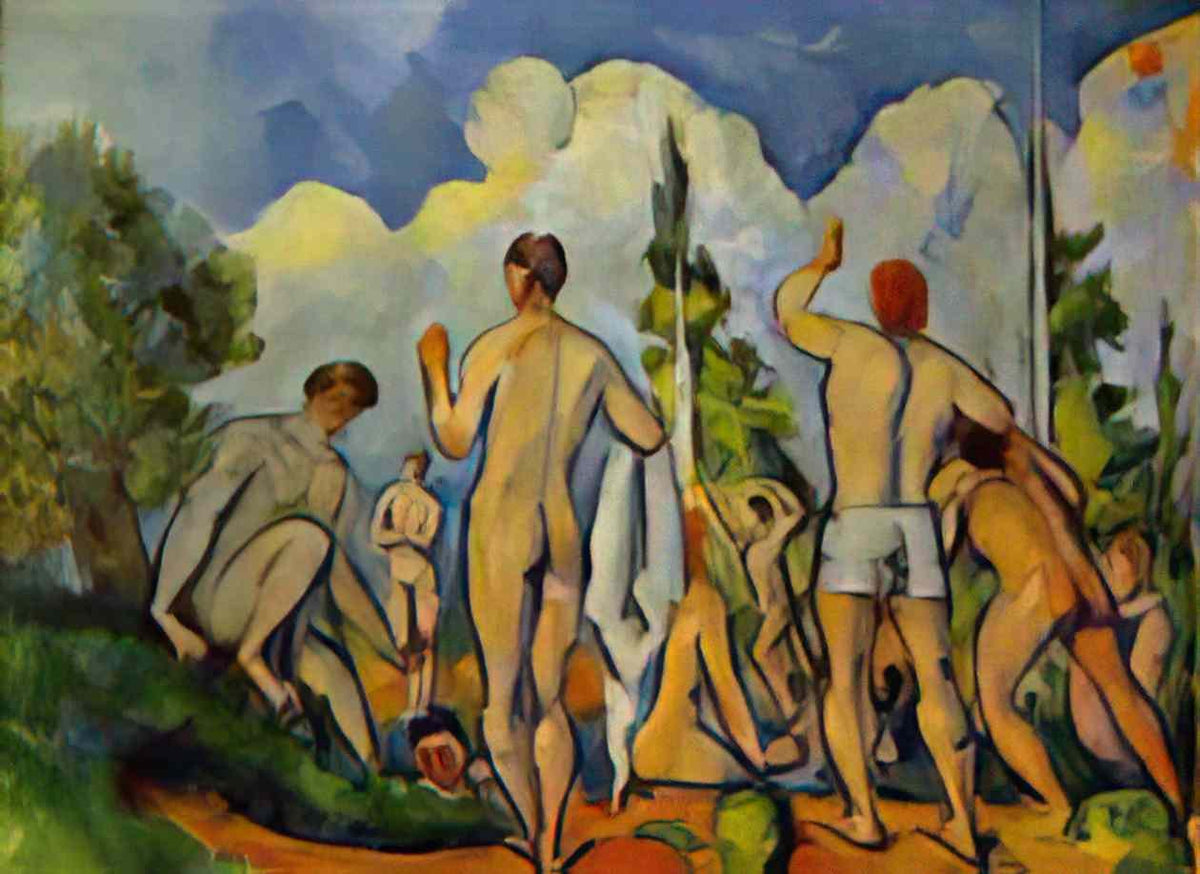 Paul Cezanne bathers 1 Art A4 Photo Print