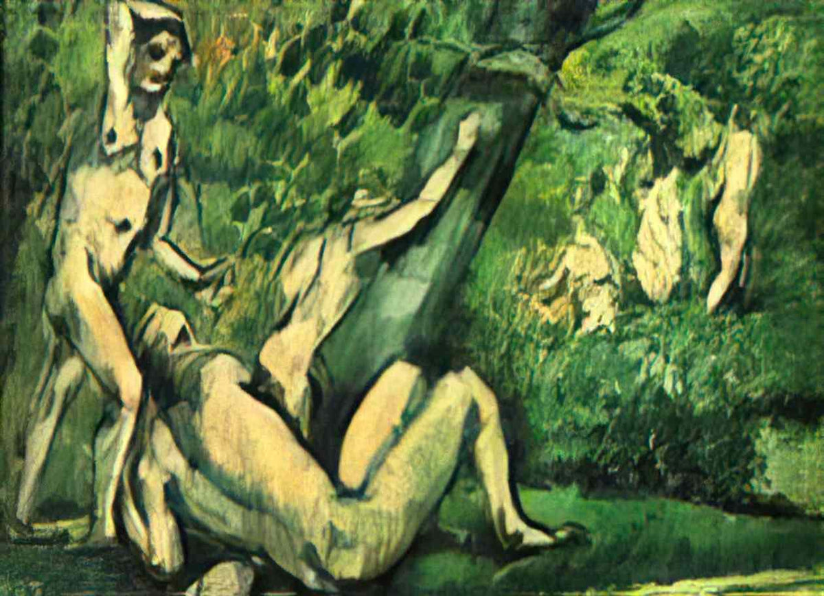 Paul Cezanne bathers 1877 Art A4 Photo Print