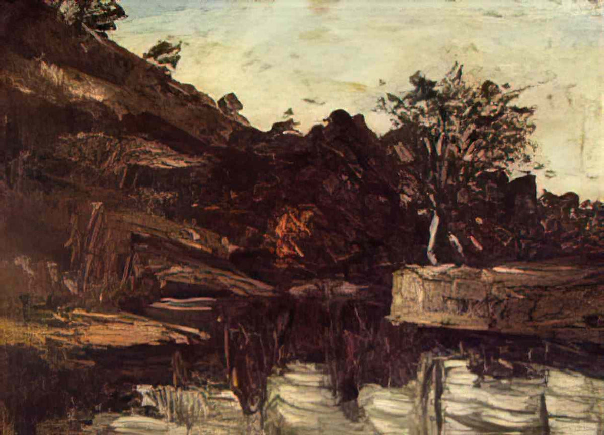Paul Cezanne bend in the river Art A4 Photo Print