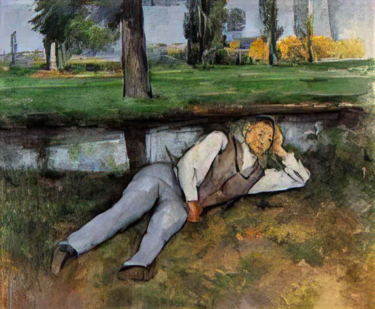 Paul Cezanne boy resting 1890 Art A4 Photo Print