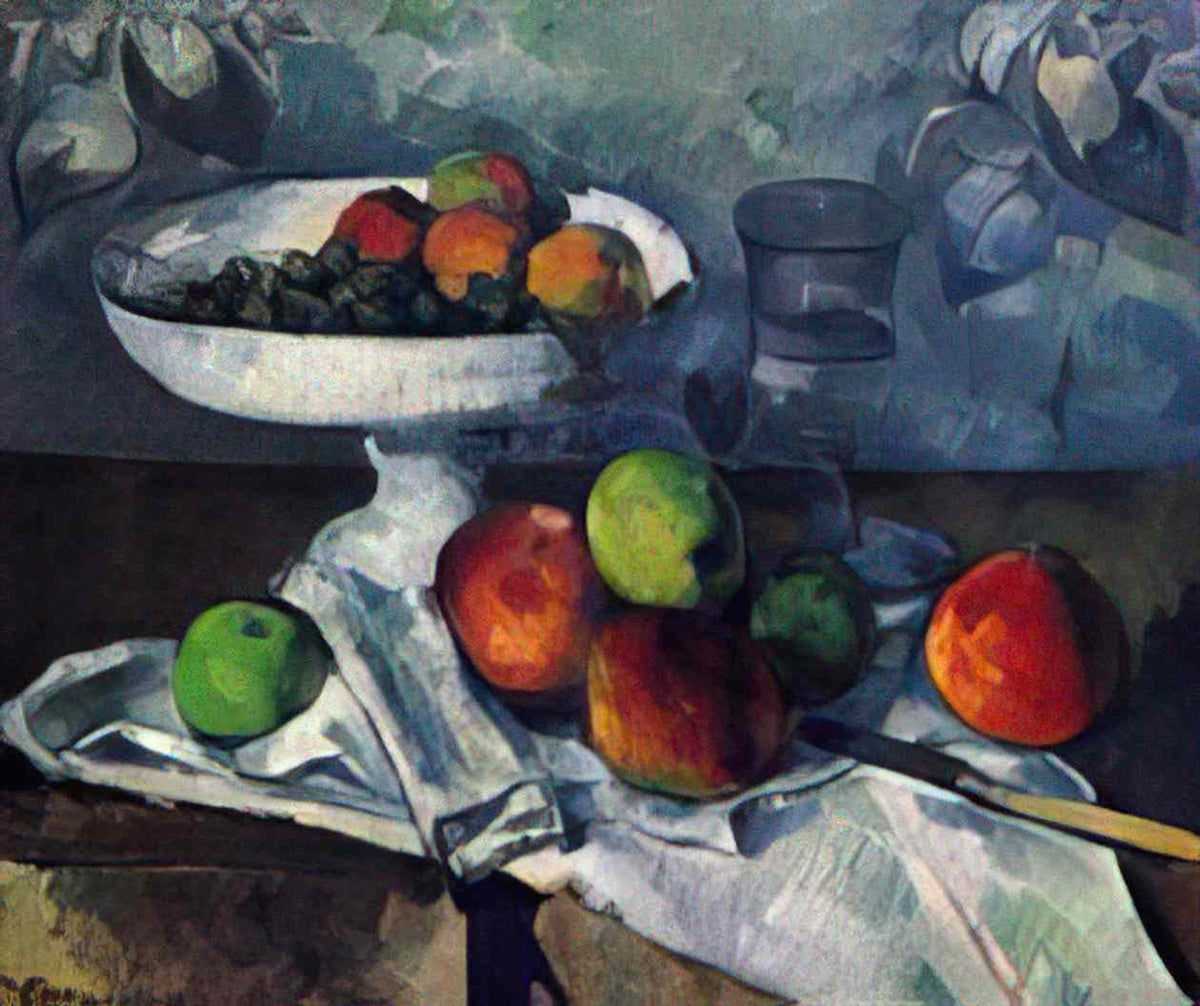 Paul Cezanne compotier glass and apples 1880 Art A4 Photo Print