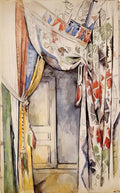 Paul Cezanne curtains 1885 Art A4 Photo Print