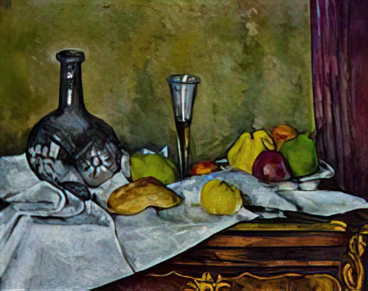 Paul Cezanne dessert 1877 Art A4 Photo Print