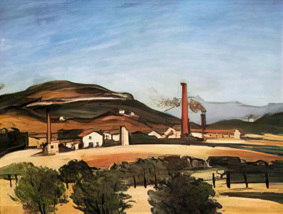Paul Cezanne factories near mont de cengle Art A4 Photo Print