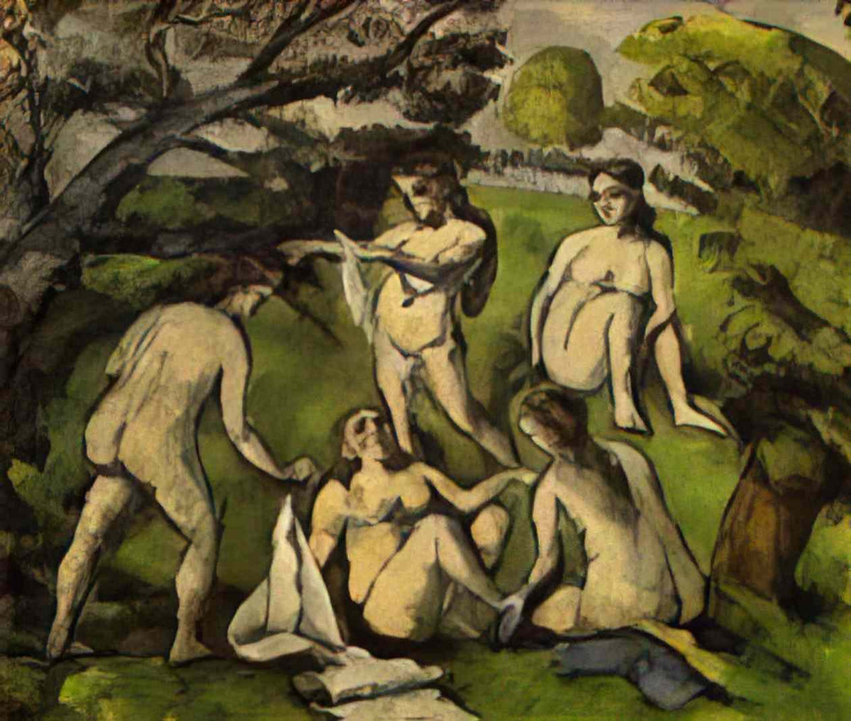 Paul Cezanne five bathers 1878 Art A4 Photo Print