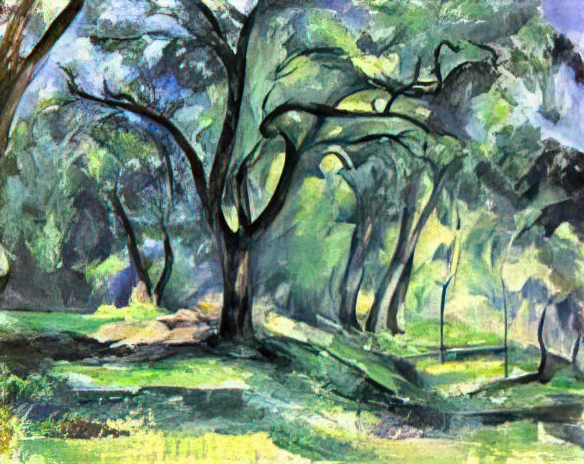Paul Cezanne forest Art A4 Photo Print
