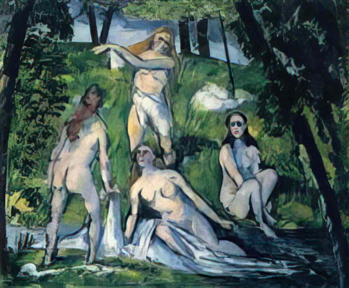 Paul Cezanne four bathers 1878 Art A4 Photo Print