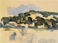 Paul Cezanne houses on the hill Art A4 Photo Print