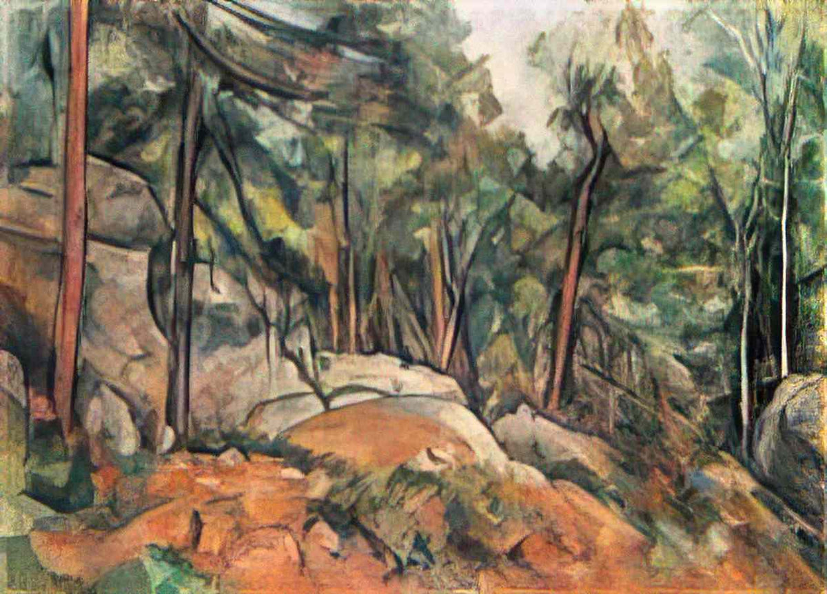 Paul Cezanne in the forest 1899 Art A4 Photo Print