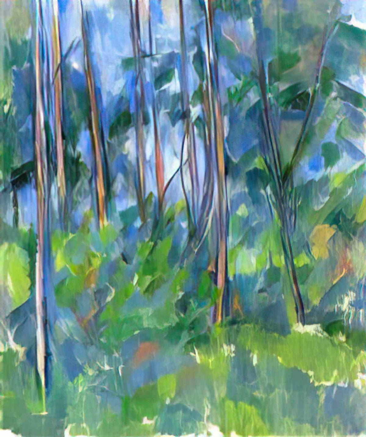 Paul Cezanne in the woods 1898 Art A4 Photo Print