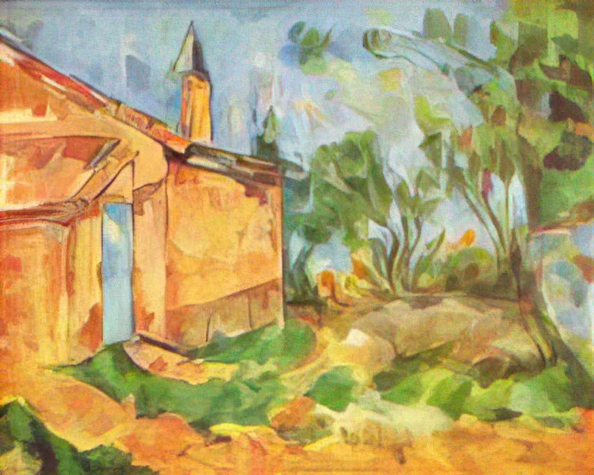 Paul Cezanne jourdan s cottage 1906 Art A4 Photo Print