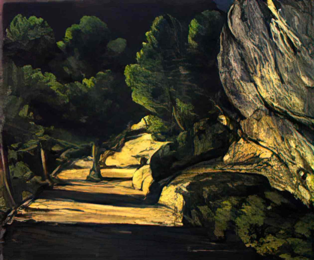 Paul Cezanne landscape 1870 Art A4 Photo Print