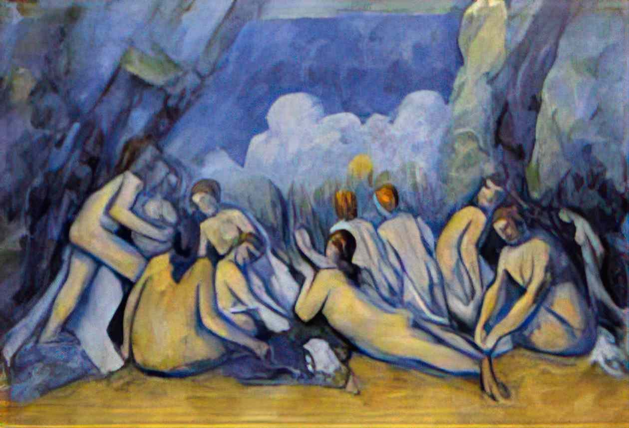 Paul Cezanne large bathers 1900 Art A4 Photo Print
