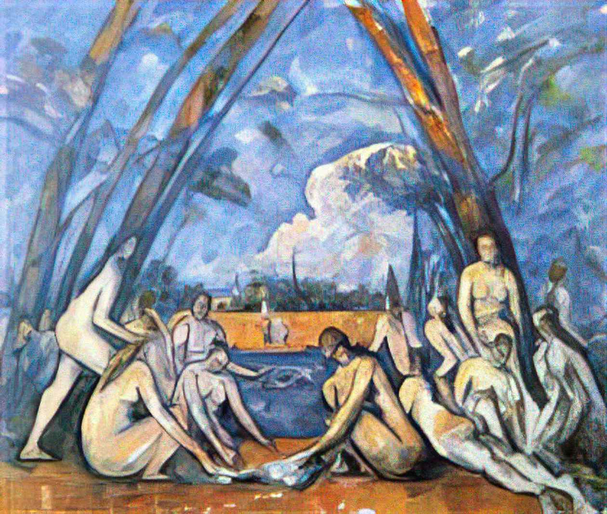 Paul Cezanne large bathers 1906 Art A4 Photo Print