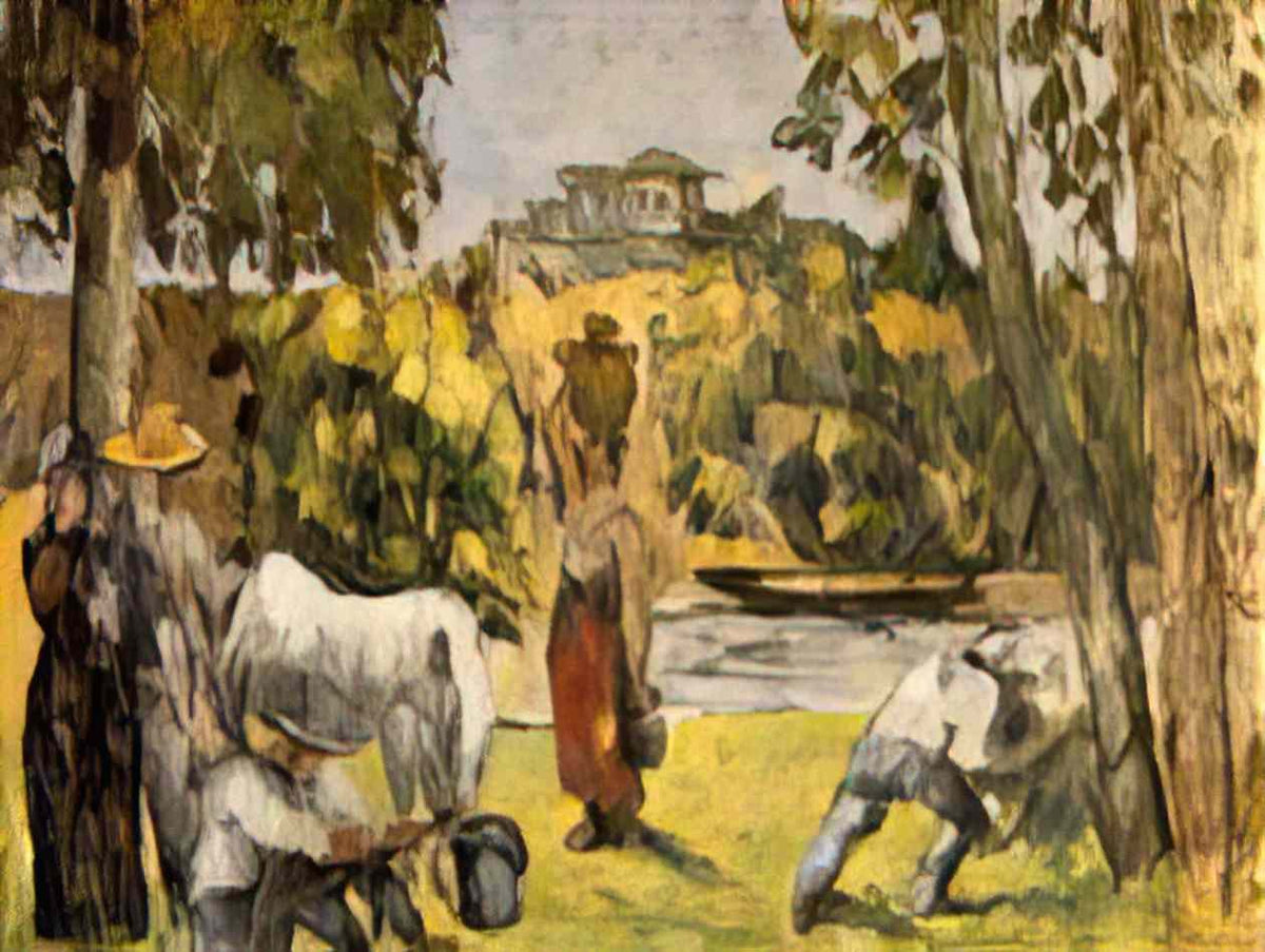 Paul Cezanne life in the fields Art A4 Photo Print