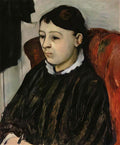 Paul Cezanne madame cezanne in a striped rob Art A4 Photo Print