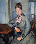 Paul Cezanne madame cezanne leaning on a table Art A4 Photo Print
