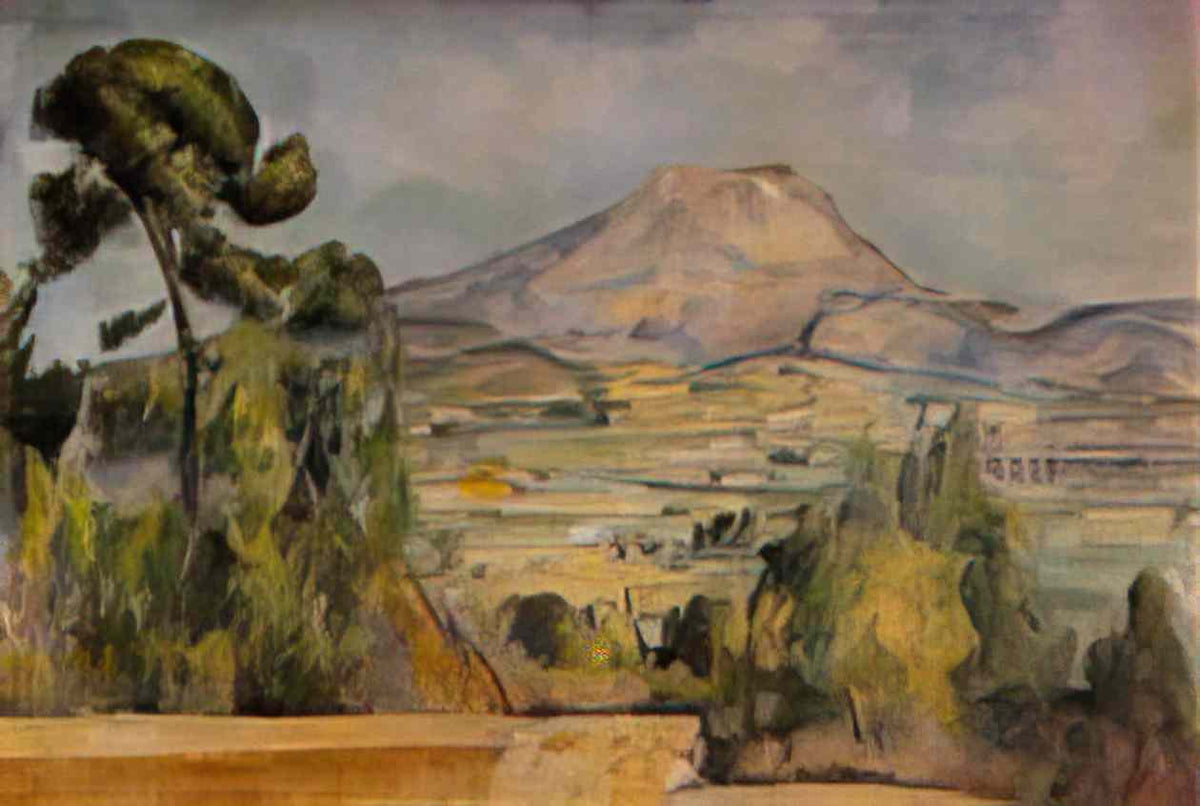 Paul Cezanne mont sainte victoire 1890 Art A4 Photo Print