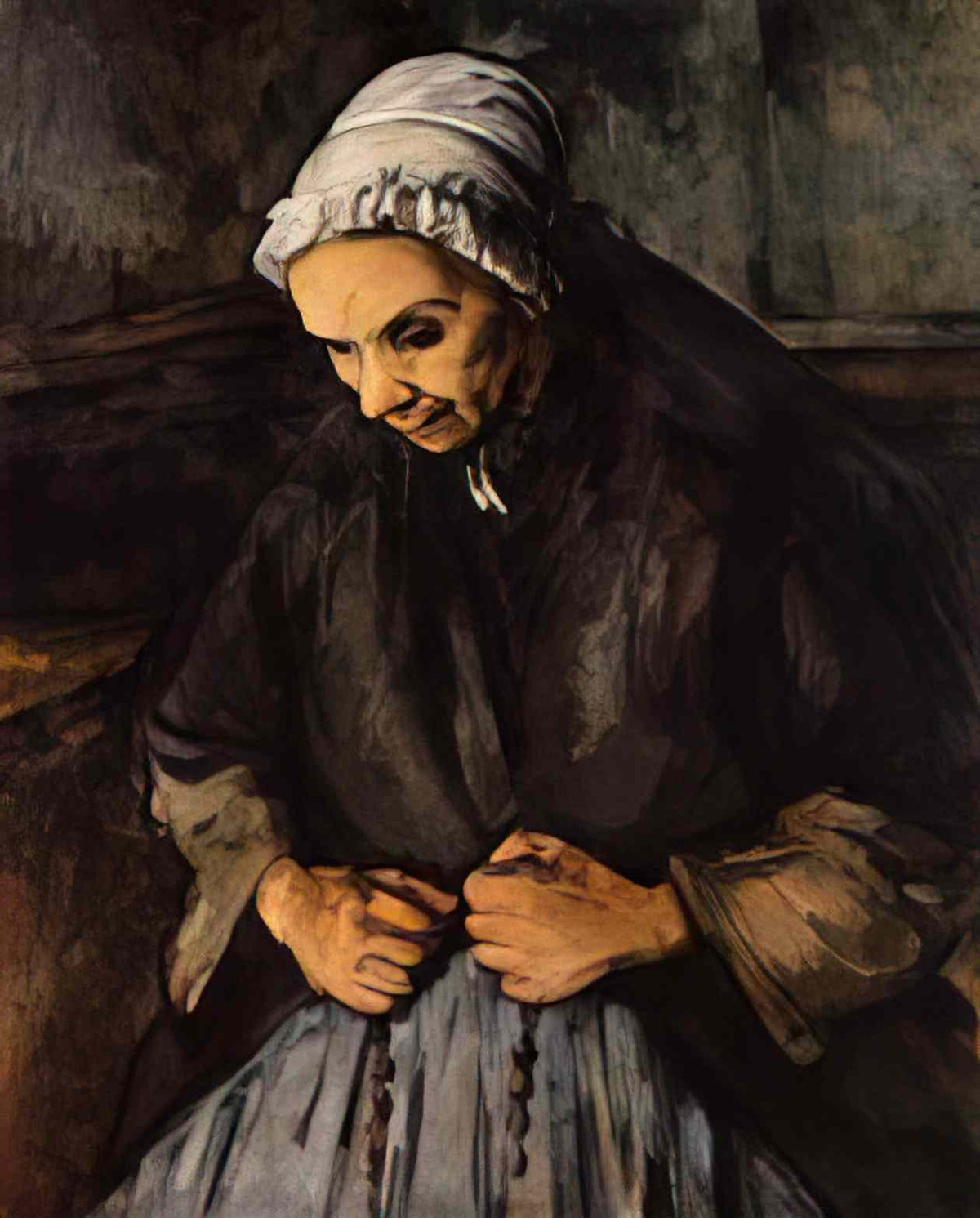 Paul Cezanne old woman with a rosary 1896 Art A4 Photo Print