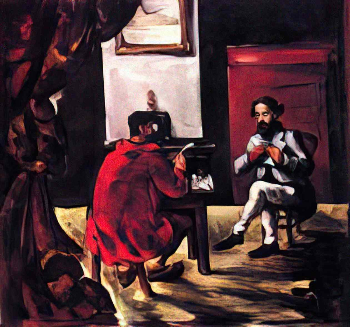Paul Cezanne paul alexis reading at zola s house 1870 Art A4 Photo Print
