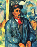 Paul Cezanne peasant in a blue smock Art A4 Photo Print
