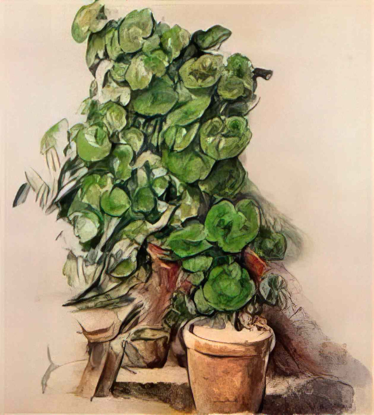 Paul Cezanne pots of geraniums Art A4 Photo Print