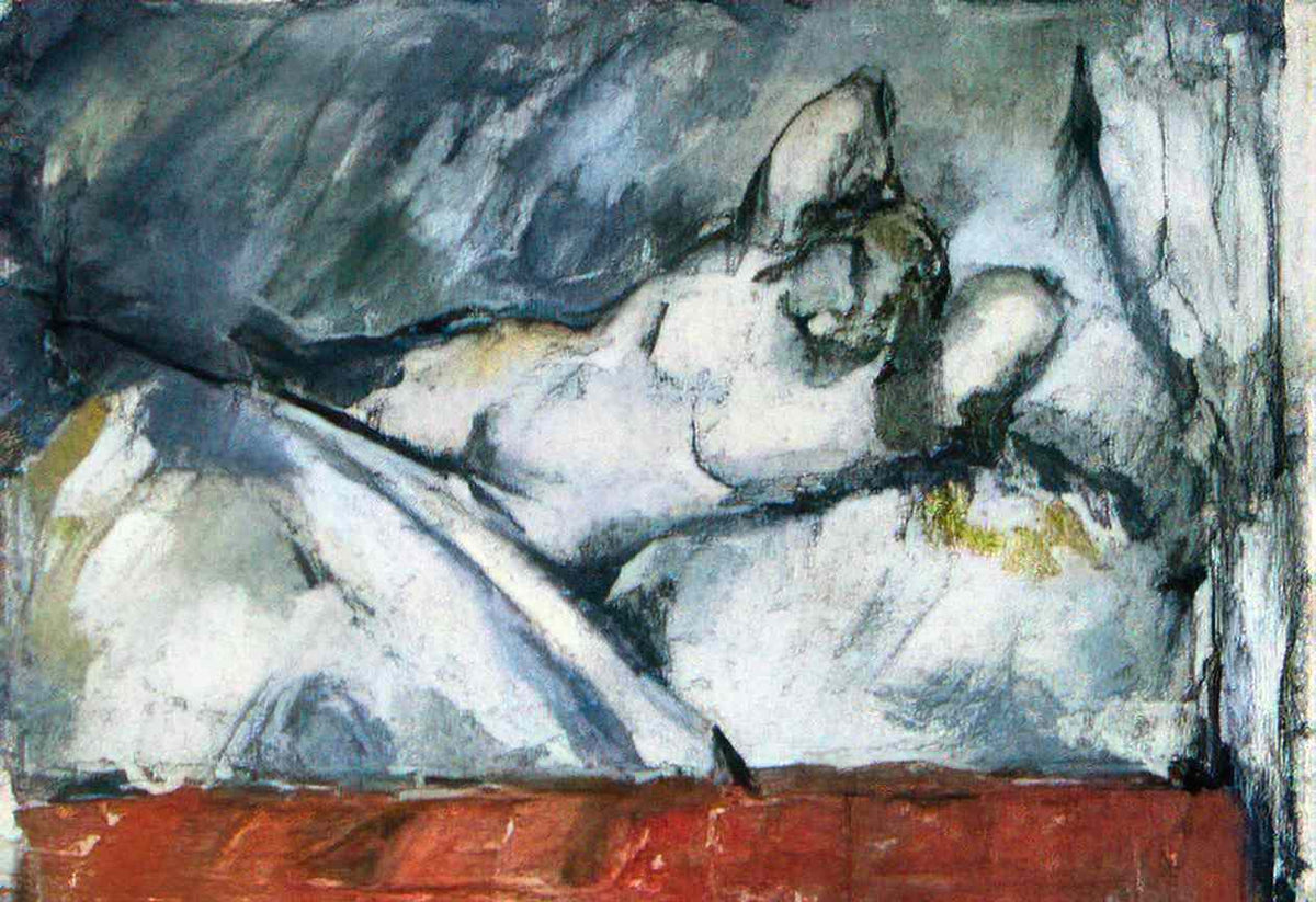 Paul Cezanne reclining nude Art A4 Photo Print