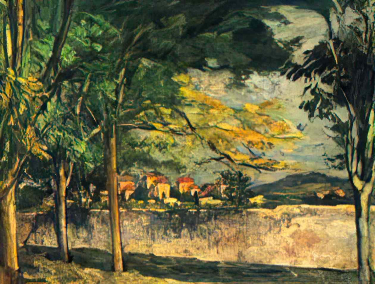 Paul Cezanne road 1876 Art A4 Photo Print
