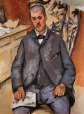 Paul Cezanne seated man Art A4 Photo Print